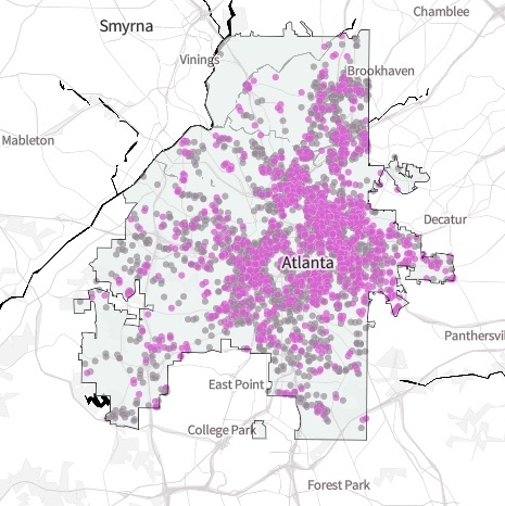 thumbnail preview of Atlanta airbnb map