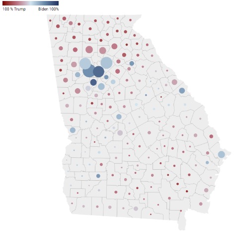 Map of Georgia election results